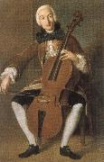 Johann Wolfgang von Goethe who worked in vienna and madrid. he was a fine cellist oil on canvas